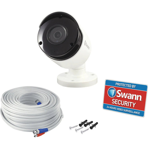 4K Ultra HD True Detect Outdoor Bullet Security Camera, Crisp Night Vision Up To 150ft, IP66 Weatherproof, cable, mounting kit