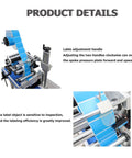 No Sweat Automatic Flat Labeling Machine With Heavy Duty Conveyor For Rapid Bottle Packaging Intelligent Touchscreen Interface showing label adjustment handle for fine-tuning.