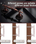 Antique Copper Cabinet Pulls With 2.5 Inch Hole Centers And 3.5 Inch Overall Length Solid Zinc Alloy Retro Drawer Pulls screw size diagram