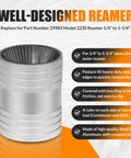 Heavy Duty Inner Outer Reaming Tool 1/4 to 1-1/4 Inch Reamer Deburr Bevel for aluminum copper stainless steel