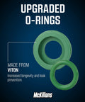 Green Viton O-rings for Stainless Steel Garden Hose Quick Connect Kit 3 Pack Universal Fit No Fuss Quick Connect Fittings