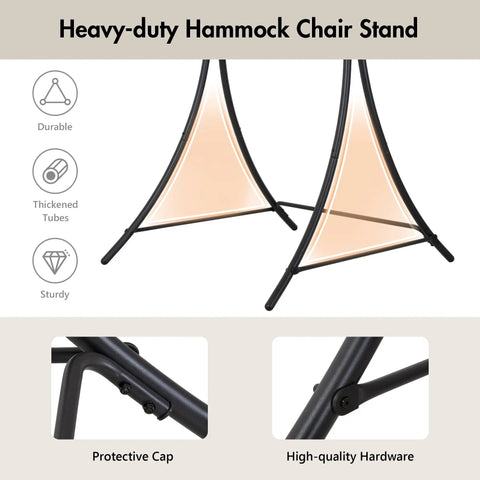 Heavy Duty Hammock Chair Swing Stand Only With Adjustable Height For Indoor Or Outdoor Use Sturdy As Heck Supports Up To 400 Lbs