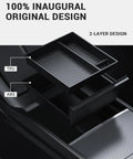 Tesla Model Y And Model 3 Center Console Organizer Tray Kit With Cup Holder Armrest Hidden Storage for 2024 2025 2026 Juniper Highland