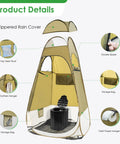 Easy Pop Up Camping Shower Tent With Privacy Changing Room For Outdoor Bathroom Army Green Portable Toilet With Rain Cover