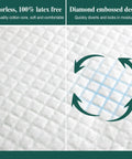 No Sweat Extra Large Adult Incontinence Bed Pads Disposable 40X36 Heavy Duty Pee Pads close-up showing diamond embossed design and soft cotton core.