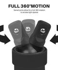 Full 360° motion swivel joint from 18 Piece Heavy Duty Pro Grade Drive Tool Accessory Set With Extension Bars Socket Adapters Swivel Universal Joints And Impact Coupler For One Quarter Inch Three Eighths Inch And One Half Inch Drives