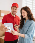 Two people handling a Bubble Mailers Eight Point Five By Eleven Inch Self Seal Padded Envelopes 25 Pack Grey Opaque Lightweight Shipping.
