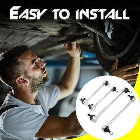 Mechanic installing 4Pcs Front And Rear Stabilizer Sway Bar End Link Kit Fits 1997-2004 Toyota Avalon, 1997-2001 Camry