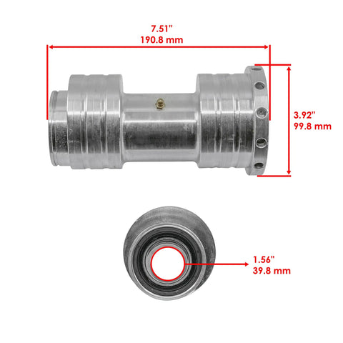 Rear Axle Bearing Carrier Hub For Honda Trx400Ex Sportrax 1999-2008 with dimensions, top and side view, metal construction