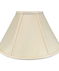 Empire Basic Lamp Shade 7x20x12.5 Beige With Silk Type Shantung Fabric And Softback Linen Lining Fits Standard Spider Fitter