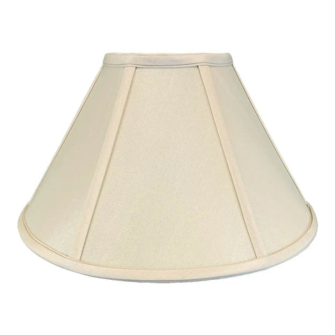 Empire Basic Lamp Shade 7x20x12.5 Beige With Silk Type Shantung Fabric And Softback Linen Lining Fits Standard Spider Fitter
