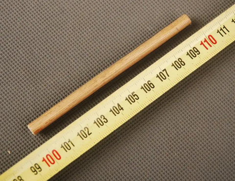 Mekugi Wood Pegs For Samurai Sword Maintenance, Tsuka Fittings Replacement, 5 Mm Diameter, 10 Cm Length, next to measuring tape