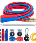 12 Ft Semi Truck Air Line Hose Assembly With Tender Spring Gladhands And Handles Durable Rubber Air Brake Hoses Kit