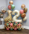 Giant Forty Inch Beige Mylar Foil Number 1 Balloon With Straw For First Birthday And Age Milestone Party Decorations showcasing vibrant decor.