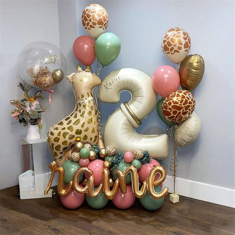 Giant Forty Inch Beige Mylar Foil Number 1 Balloon With Straw For First Birthday And Age Milestone Party Decorations showcasing vibrant decor.