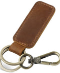Dope Genuine Leather Keychain For Cars And Everyday Keys, Universal Key Fob Holder with Heavy Duty Carabiner Clip.