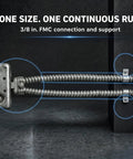 Heavy Duty Pro Gear 124 Piece Electrical Conduit Kit featuring zinc box fittings and plated steel clips for smooth FMC connections.