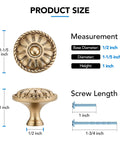 15 Pack One And One Fifth Inch Rustic Champagne Bronze Dope Finish Kitchen Cabinet Knobs And Drawer Handles product dimensions