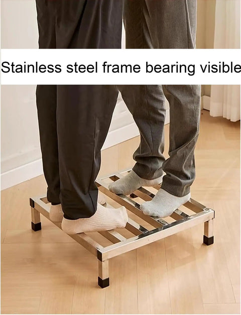 Built Tough Stainless Steel Dunnage Rack Heavy Duty Storage Shelf 30X20cm 15cm High Holds Up To 450kg A Big Time Space Saver For Commercial Kitchens And Workshop Organization To Keep Gear Secure