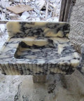 Premium Calacatta Viola Marble Fluted Vanity Sink featuring bold stone details in unfinished setting for bathrooms or vanities.