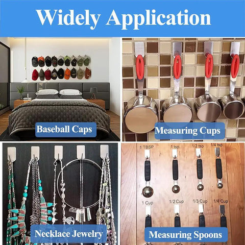 Stick On Hat Hooks For Wall Baseball Cap Rack Stainless Steel Waterproof Adhesive Hooks Heavy Duty Hold Up To 4 Lbs No Drill Easy Install 20 Pack Keeps Your Caps Neatly Hung And Ready To Grab