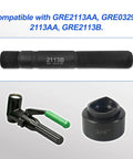 Replacement Heavy Duty Hole Punches Kit For Hydraulic Drivers 3/4-16 By 5.38 Inches Self Centering Punch Set Steel Wear Resistant Easy Alignment Compatible With GRE2113AA GRE03294 2113AA GRE2113B product image showing components including the 2113B punch and compatible tools.