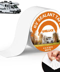 RV Roof Tape Sealant 4 Inch 50 Foot Natural White Heavy Duty Roof Repair Tape for Campers Trailers and Boats waterproof