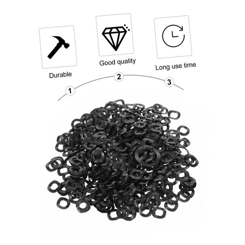 Spring Wave Washers Kit 500 Pieces Compression Type Wave Washers For Electrical Connections Automotive Use Steel Wave Design For Tight Load And Space Saving Gasket Set, black washer pile