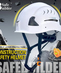 Side view of G2C ANSI Type 2 Class C Safety Helmet Ventilated PC ABS Shell with EPS Foam Liner Lightweight All Day Comfort Hard Hat