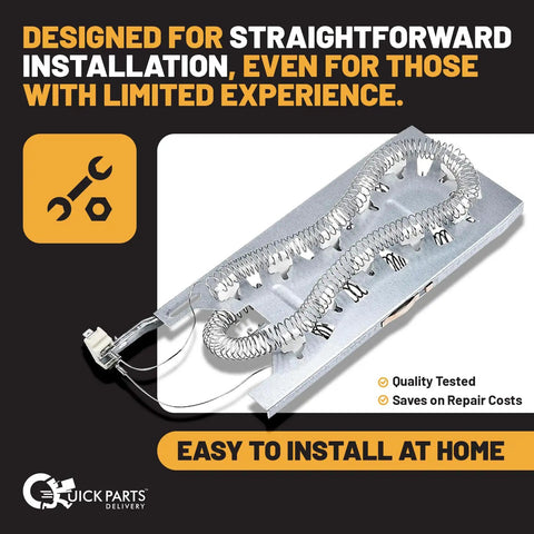 Dryer Repair Kit With 3387747 Heating Element, 279816 Thermostat Kit, And 279973 3392519 Thermal Fuse displayed separately.
