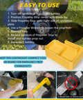 Pro Grade 1-1/16 Inch Boat Prop Wrench And Prop Stop Block Kit shown in use on a boat propeller, highlighting yellow block.