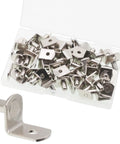 5mm Shelf Support Pegs 50 Pack With Hole L Shaped Nickel Plated Pins in open container, single peg displayed
