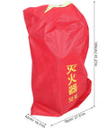 Heavy Duty Fire Extinguisher Cover And Insulated Hydrant Protector Sleeve Kickass Weatherproof Shield, red with measurements.