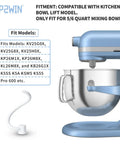 Coated Spiral Dough Hook Replacement For Lift Stand Mixers Built Tough Aluminum for 5 Quart and 6 Quart Bowls next to stand mixer