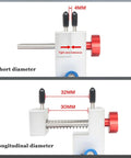 Universal Tabletop Vise Clamp For Hobbyists, showing measurements and close-up of clamp with 360 degree rotation and 90 degree tilt