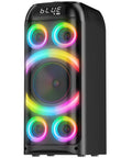160W Peak Bluetooth Party Speaker With Deep Bass And Subwoofer, Portable Boombox Style, TWS Pairing, Dynamic LED Lights