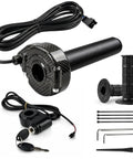 Full Twist Throttle Kit For E-Bike Q20 Q20 Pro H20 With Carbon Fiber-Style Grip Precision Ball Bearing Ignition Key Switch Smooth Twist Control 3 Pin Plug And Play, including components and wiring