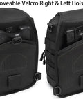 Tactical Sling Crossbody Bag With Moveable Universal Holster 15L Capacity showcasing dual side holsters in black.