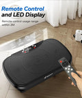 Vibe Plate Exercise Machine For Lymphatic Drainage And Weight Loss, Bluetooth Enabled Vibrating Plate With LED Display and remote control