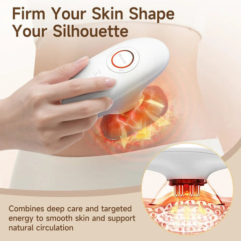 Three In One At Home Body Sculptor With Suction Massage And Red Light Therapy for skin firming on belly