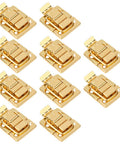 Gold Finish Stainless Steel Toggle Latch Kit 10 Pack For Boxes Jewelry Boxes Suitcases And Lids Durable Security Hardware