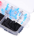 Cool Packove 102 Pcs Heat Shrink Kit Featuring Waterproof Solder Sleeves And Insulated Ring Terminals For Quick Install On Cars Outdoor Gear And Marine Systems To Keep Wiring Secure And Dry All Day Long, plastic case with black heat shrink tubes and clear solder connectors