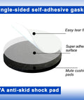 30 Pack Self Adhesive Headboard Stoppers And Bed Bumpers Crafted From Premium High Density Eva Foam To Ditch Nighttime Shaking And Save Drywall From Scuffs For A Rock Steady No Fuss Setup, showing single-sided self-adhesive gasket.