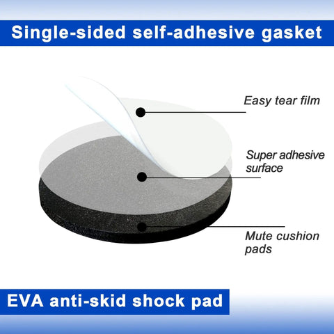 30 Pack Self Adhesive Headboard Stoppers And Bed Bumpers Crafted From Premium High Density Eva Foam To Ditch Nighttime Shaking And Save Drywall From Scuffs For A Rock Steady No Fuss Setup, showing single-sided self-adhesive gasket.