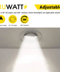 Kick Your Lighting Game Up A Notch With These Solid 3 Inch Gimbal Recessed Downlights 16 Pack 8W Led 600 Lumens showing adjustable downlight with 360 rotation.