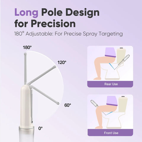 Cordless Handheld Travel Bidet Sprayer With Two Pressure Modes Waterproof Foldable Pocket Size Portable Cleanse adjustable nozzle