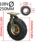 Heavy Duty Pneumatic Rubber Castor Wheel Set Of Four With Two Swivel And Two Directional Casters For Industrial Carts Rock Solid Silent Cruising Shock Absorbing 10 Inch Wheel Detail