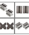 Pro Grade Hardened Steel V Block Set With 90 Degree V Grooves For Precision Layout, Processing And Inspection, 1-5/8 x 1-1/4 x 1-1/4 Inch, two V blocks