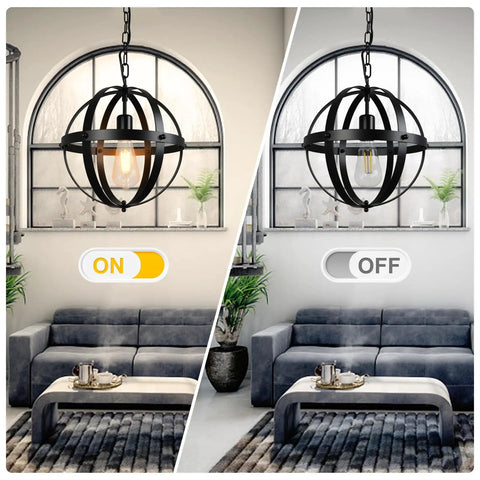 Five Light Industrial Pendant Lighting Fixture With Rustic Vintage Globe Design In Gold Finish Five Ring Chandelier for living room