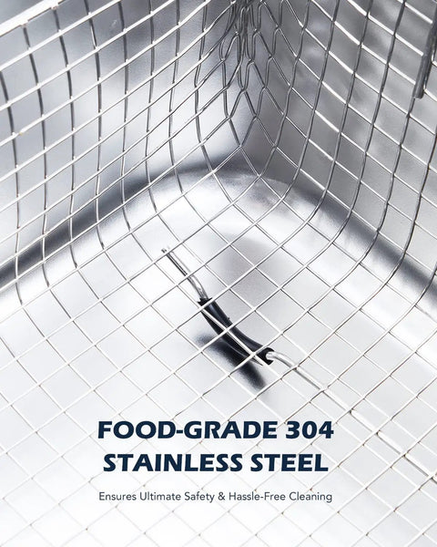 Close-up of stainless steel basket in 15L Ultrasonic Cleaner With Knob, 760W Total Power, 40kHz Digital Cavitation And Heater